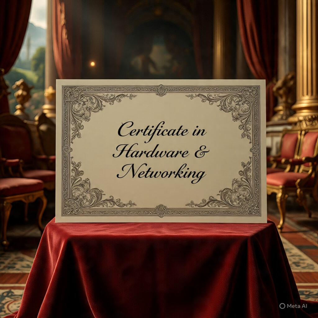 certificate in hardware networking