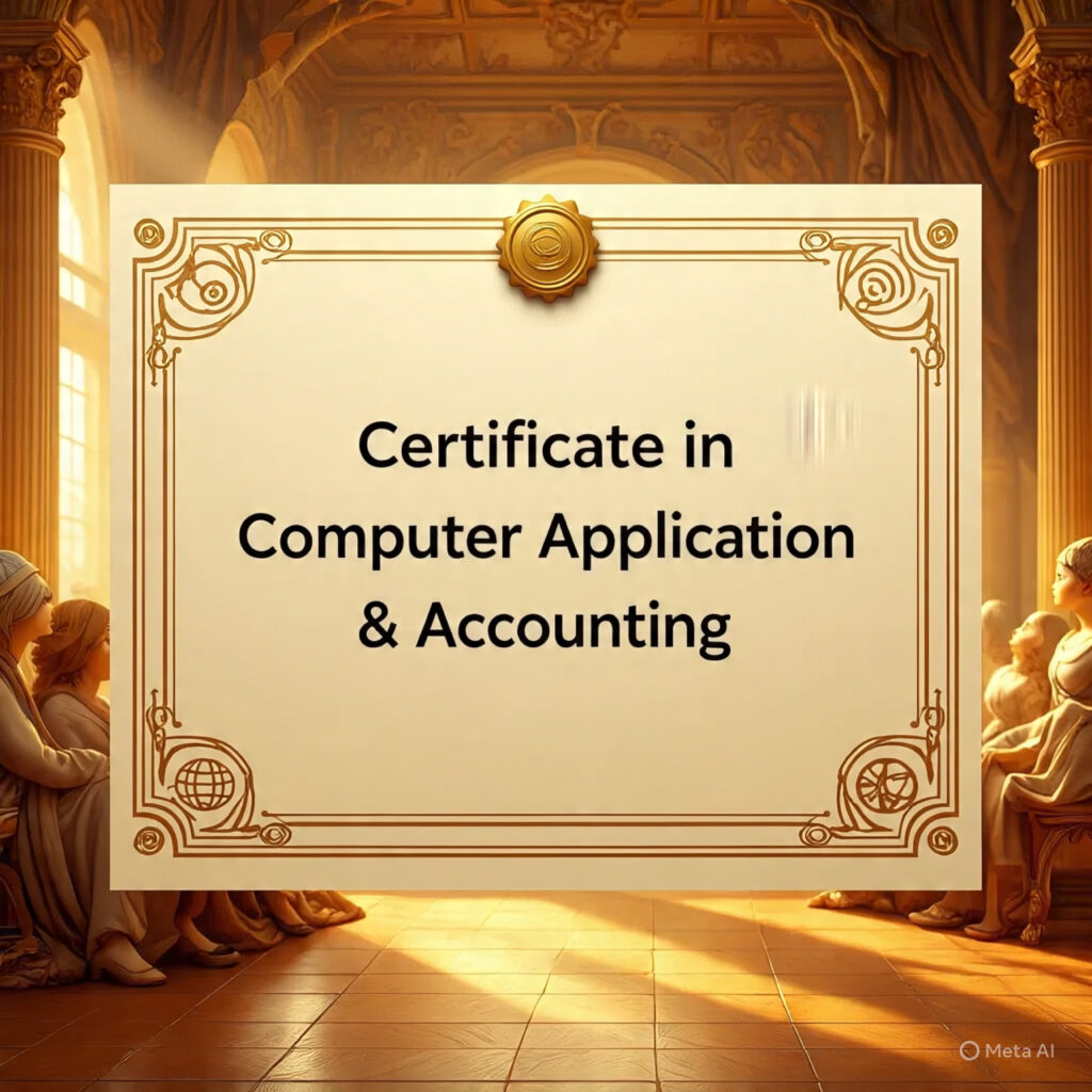 the certificate in computer application accounting